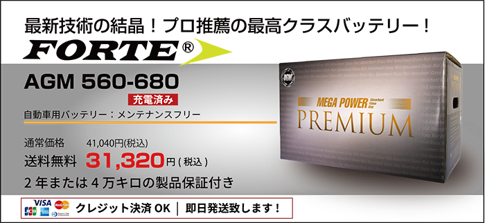 AGM560-680 60Ah 680A | カーバッテリー 輸入車 欧州車(DIN) 55Ah 60Ah 62Ah 用などに対応のバッテリー LN2